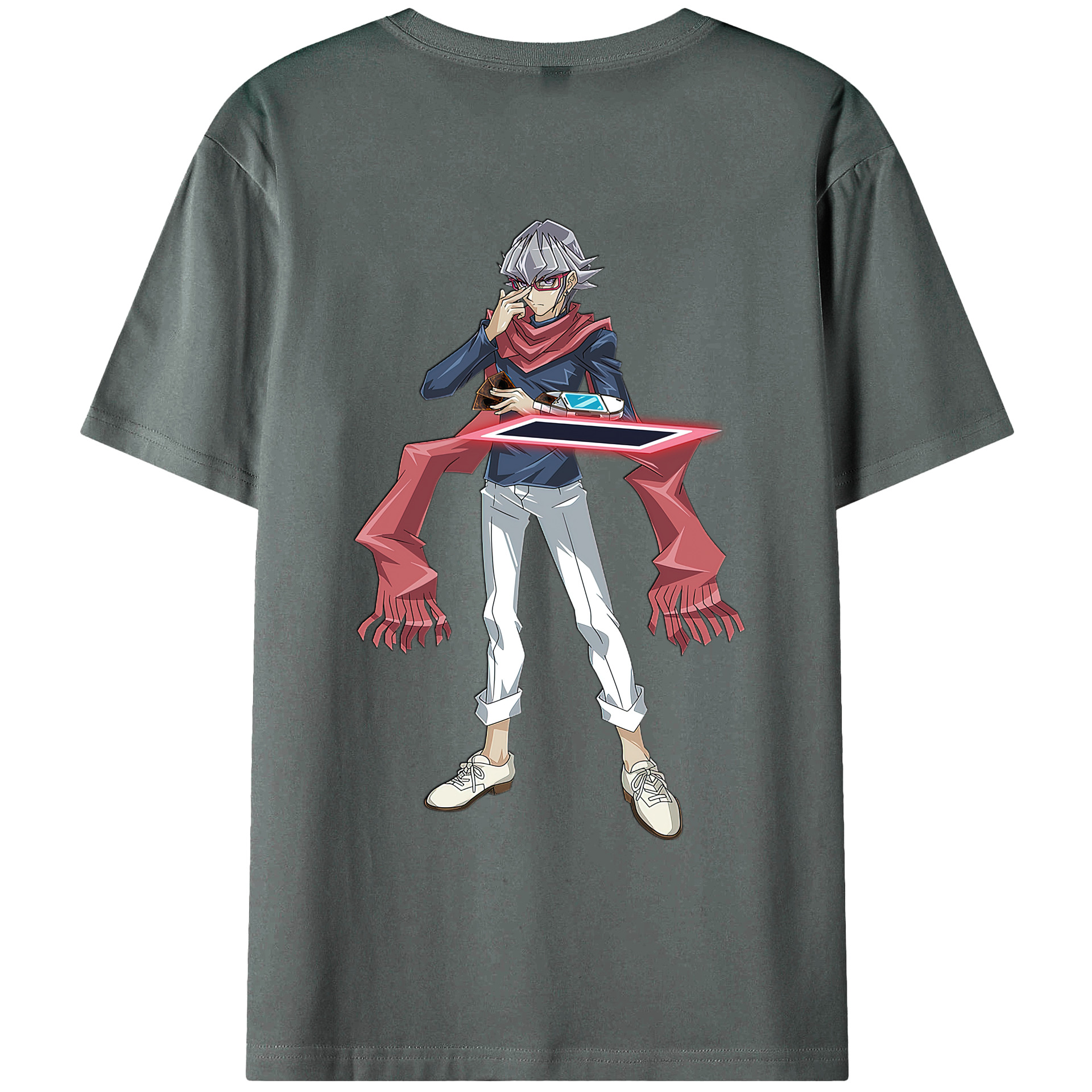 （画像用） 遊☆戯☆王 Yu-Gi-Oh! 綿100％ メンズ半袖Tシャツ（バックプリント） 通気性